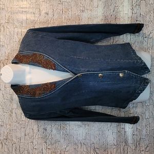 Vtg Wanted Denim Blue Jean Jacket